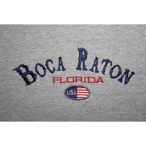 Vintage Boca Raton Florida USA Graphic T-Shirt Gray Size L - Picture 2 of 3
